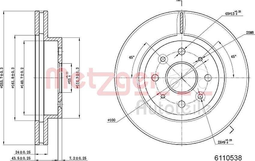 Metzger 6110538 - Kočioni disk www.molydon.hr