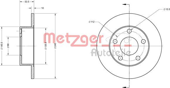 Metzger 6110532 - Kočioni disk www.molydon.hr