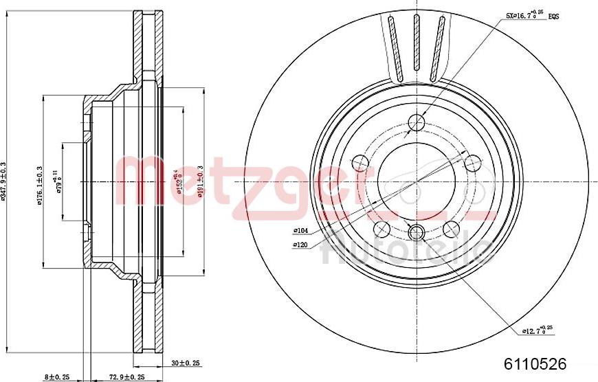 Metzger 6110526 - Kočioni disk www.molydon.hr