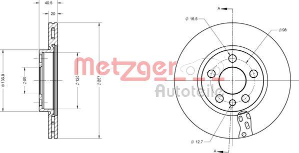 Metzger 6110528 - Kočioni disk www.molydon.hr