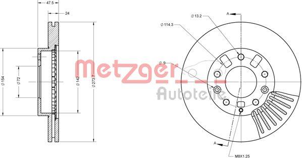 Metzger 6110523 - Kočioni disk www.molydon.hr