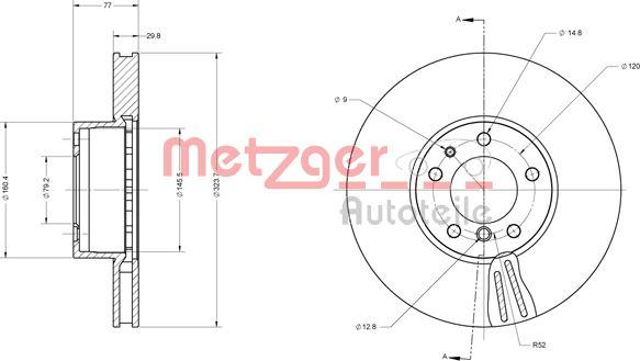 Metzger 6110522 - Kočioni disk www.molydon.hr