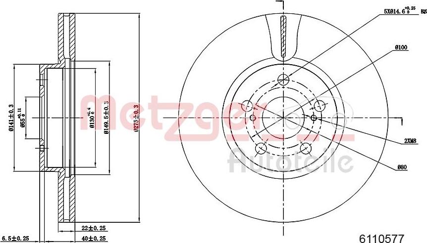 Metzger 6110577 - Kočioni disk www.molydon.hr