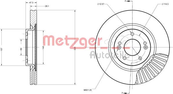 Metzger 6110695 - Kočioni disk www.molydon.hr