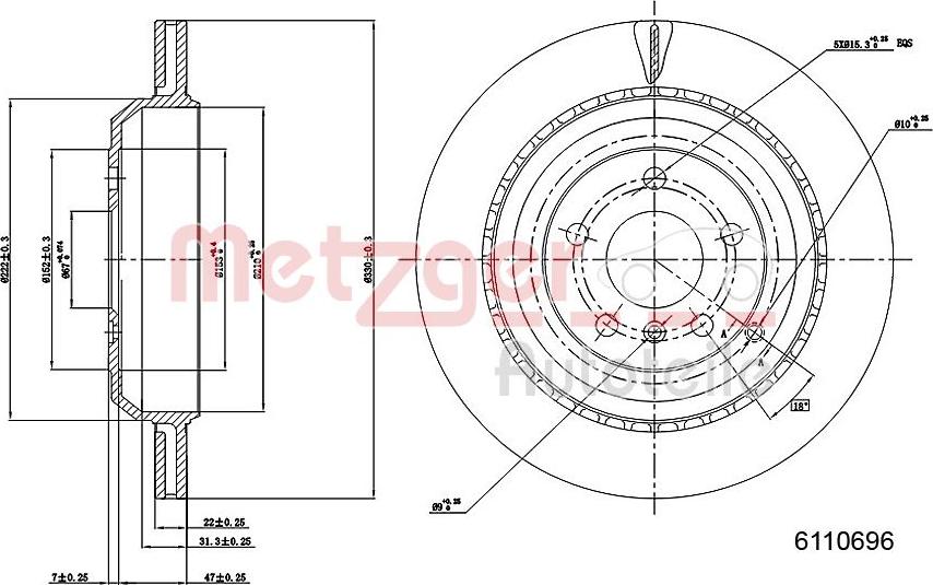 Metzger 6110696 - Kočioni disk www.molydon.hr