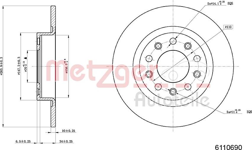 Metzger 6110690 - Kočioni disk www.molydon.hr