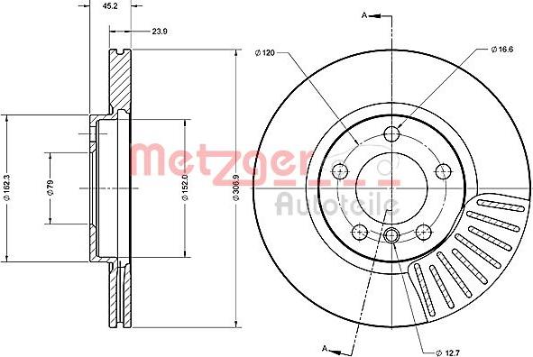 Metzger 6110691 - Kočioni disk www.molydon.hr