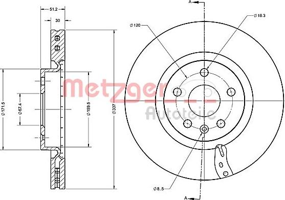 Metzger 6110698 - Kočioni disk www.molydon.hr