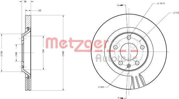 Metzger 6110697 - Kočioni disk www.molydon.hr