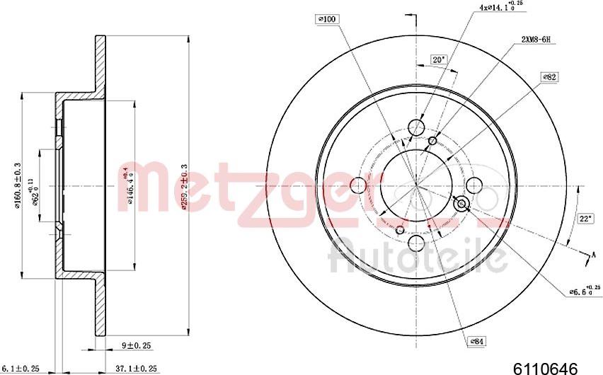 Metzger 6110646 - Kočioni disk www.molydon.hr