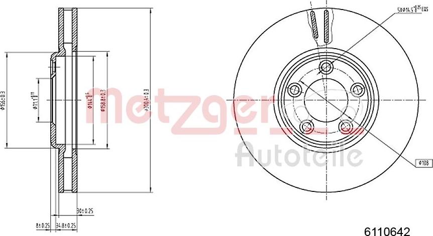 Metzger 6110642 - Kočioni disk www.molydon.hr