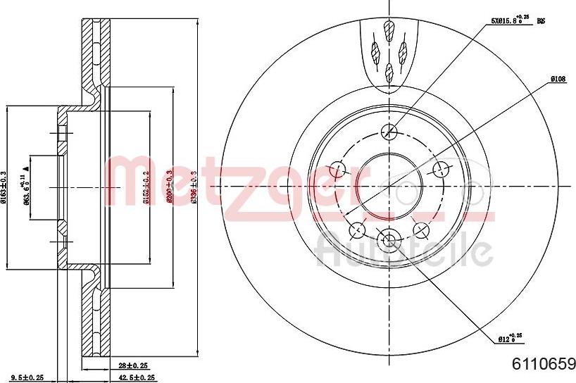 Metzger 6110659 - Kočioni disk www.molydon.hr