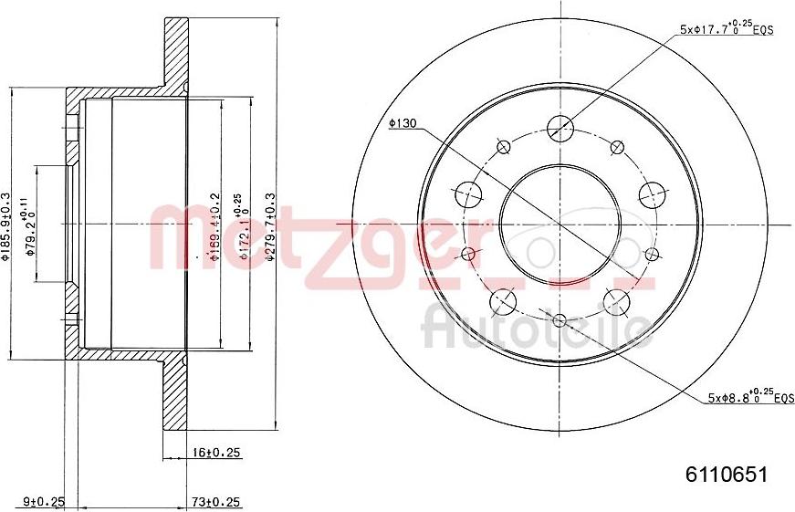 Metzger 6110651 - Kočioni disk www.molydon.hr