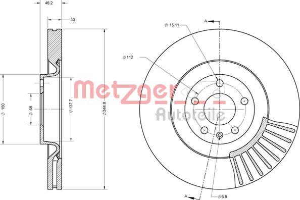 Metzger 6110669 - Kočioni disk www.molydon.hr