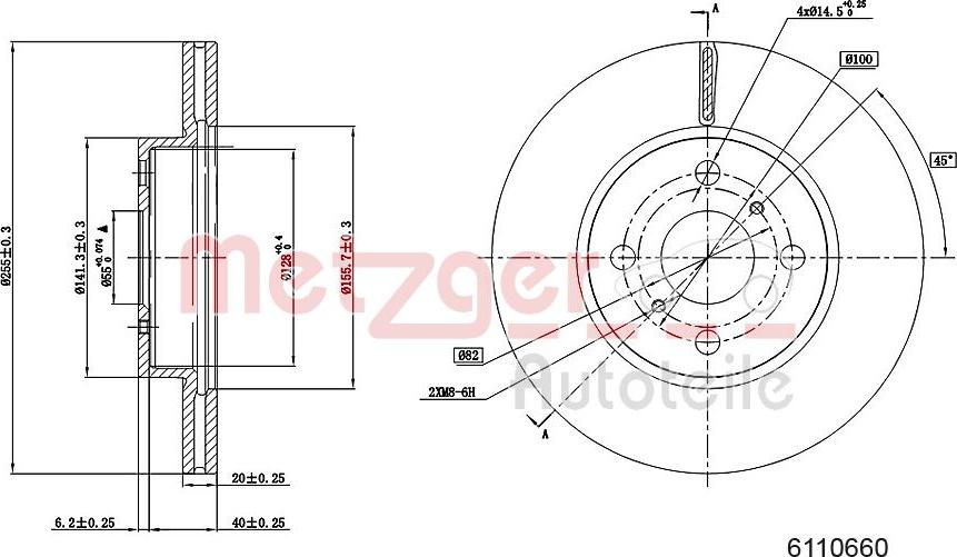 Metzger 6110660 - Kočioni disk www.molydon.hr