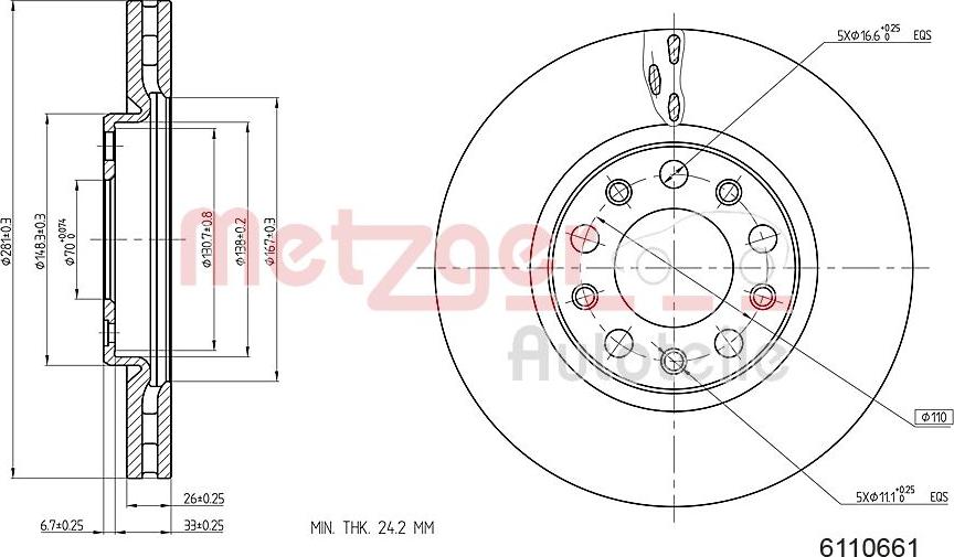 Metzger 6110661 - Kočioni disk www.molydon.hr