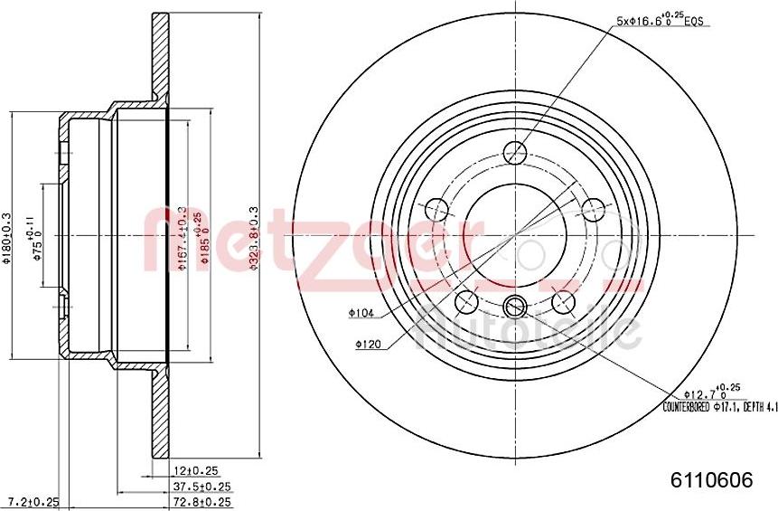 Metzger 6110606 - Kočioni disk www.molydon.hr