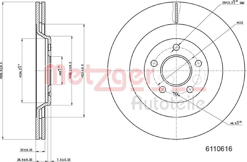 Metzger 6110616 - Kočioni disk www.molydon.hr