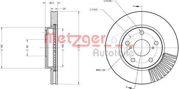 Metzger 6110611 - Kočioni disk www.molydon.hr