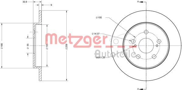 Metzger 6110617 - Kočioni disk www.molydon.hr