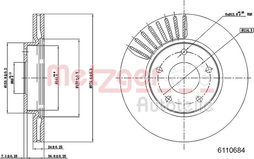 Metzger 6110684 - Kočioni disk www.molydon.hr