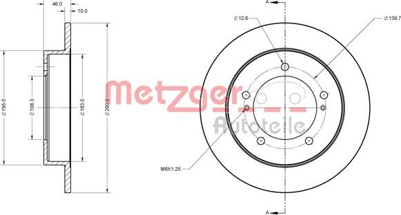 Metzger 6110685 - Kočioni disk www.molydon.hr