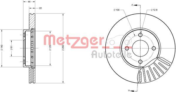 Metzger 6110680 - Kočioni disk www.molydon.hr