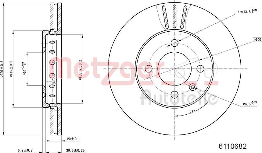 Metzger 6110682 - Kočioni disk www.molydon.hr