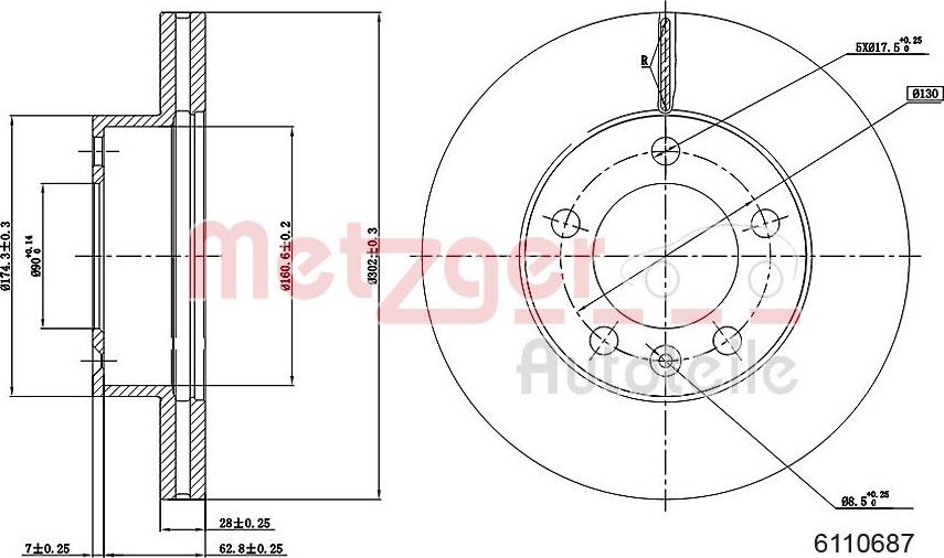 Metzger 6110687 - Kočioni disk www.molydon.hr