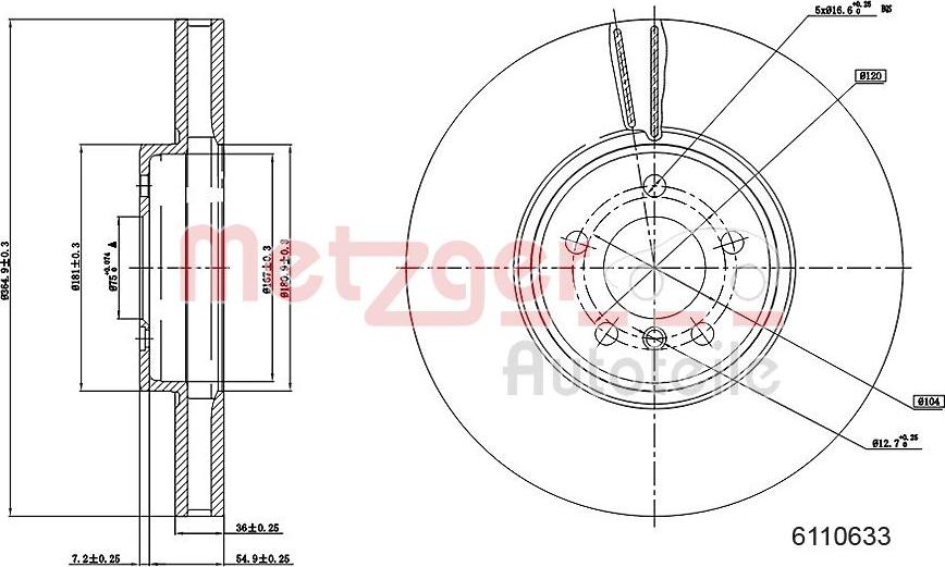 Metzger 6110633 - Kočioni disk www.molydon.hr