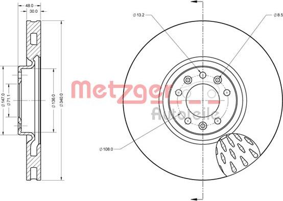 Metzger 6110628 - Kočioni disk www.molydon.hr