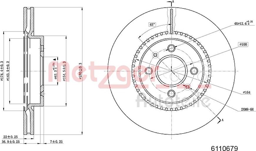 Metzger 6110679 - Kočioni disk www.molydon.hr