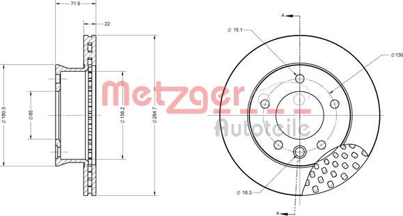 Metzger 6110676 - Kočioni disk www.molydon.hr