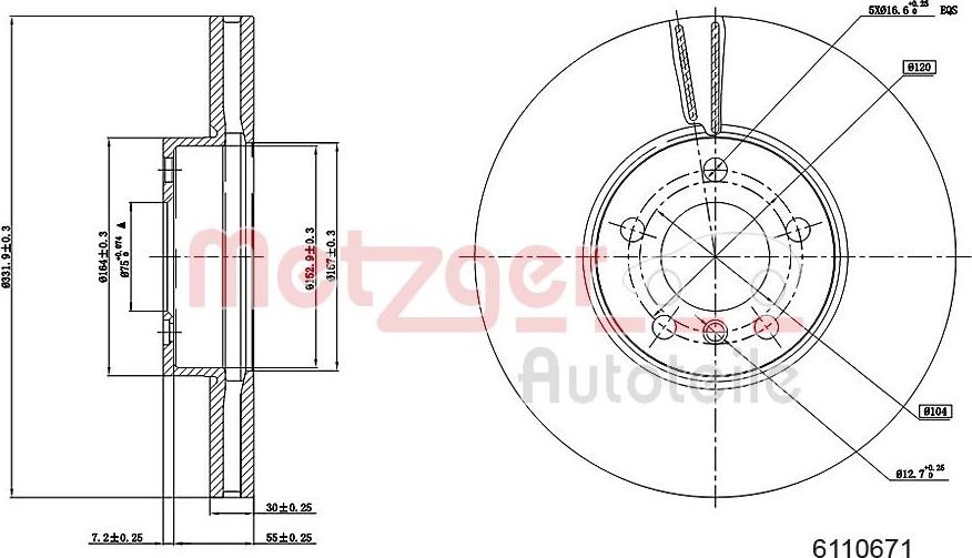 Metzger 6110671 - Kočioni disk www.molydon.hr