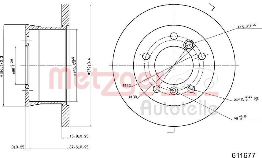 Metzger 6110677 - Kočioni disk www.molydon.hr