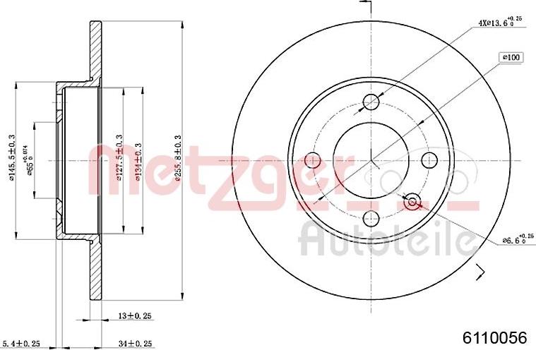 Metzger 6110056 - Kočioni disk www.molydon.hr