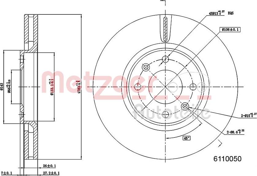 Metzger 6110050 - Kočioni disk www.molydon.hr