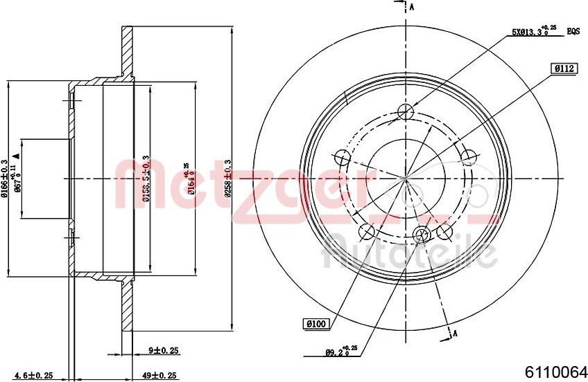 Metzger 6110064 - Kočioni disk www.molydon.hr