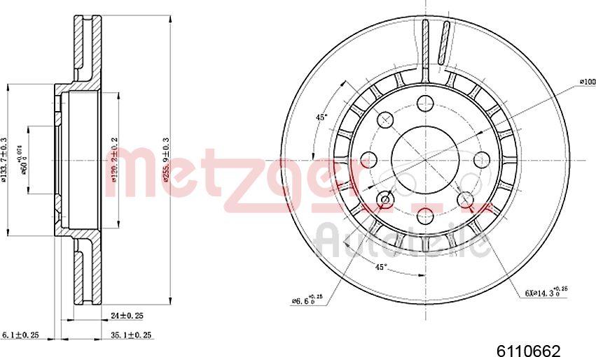 Metzger 6110062 - Kočioni disk www.molydon.hr