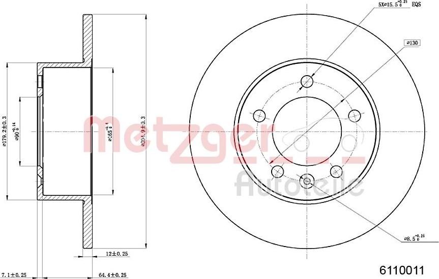 Metzger 6110011 - Kočioni disk www.molydon.hr