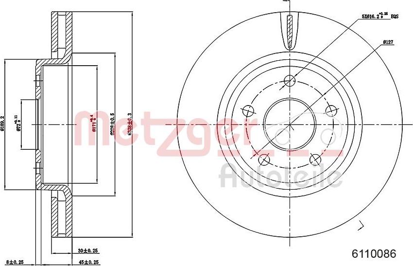 Metzger 6110086 - Kočioni disk www.molydon.hr