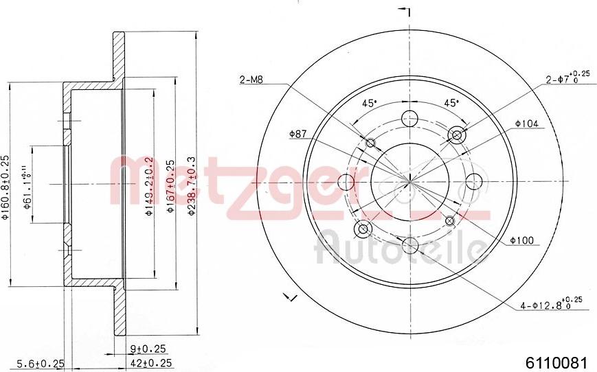 Metzger 6110081 - Kočioni disk www.molydon.hr