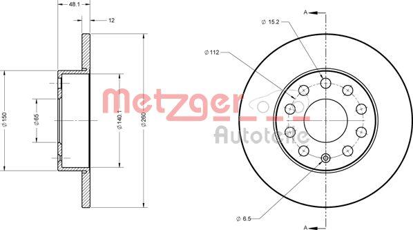 Metzger 6110030 - Kočioni disk www.molydon.hr