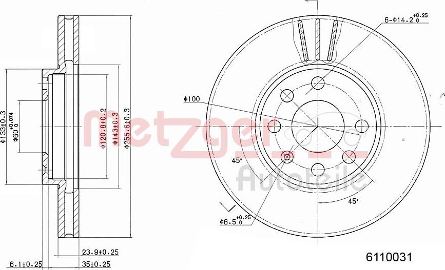 Metzger 6110031 - Kočioni disk www.molydon.hr