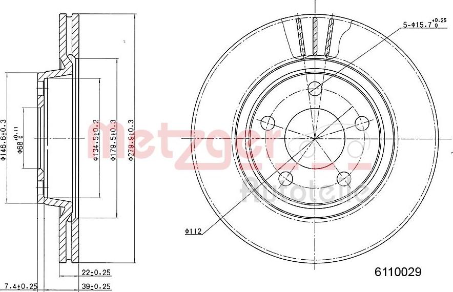 Metzger 6110029 - Kočioni disk www.molydon.hr