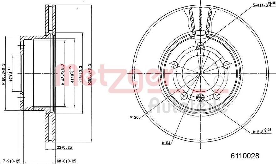 Metzger 6110028 - Kočioni disk www.molydon.hr