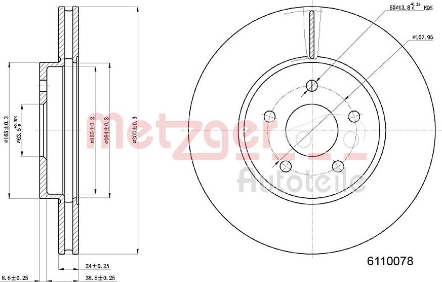 Metzger 6110078 - Kočioni disk www.molydon.hr