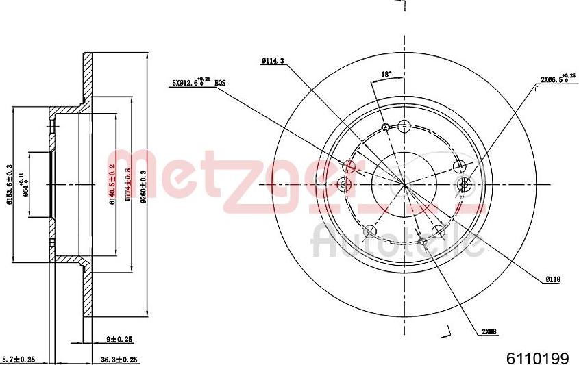 Metzger 6110199 - Kočioni disk www.molydon.hr