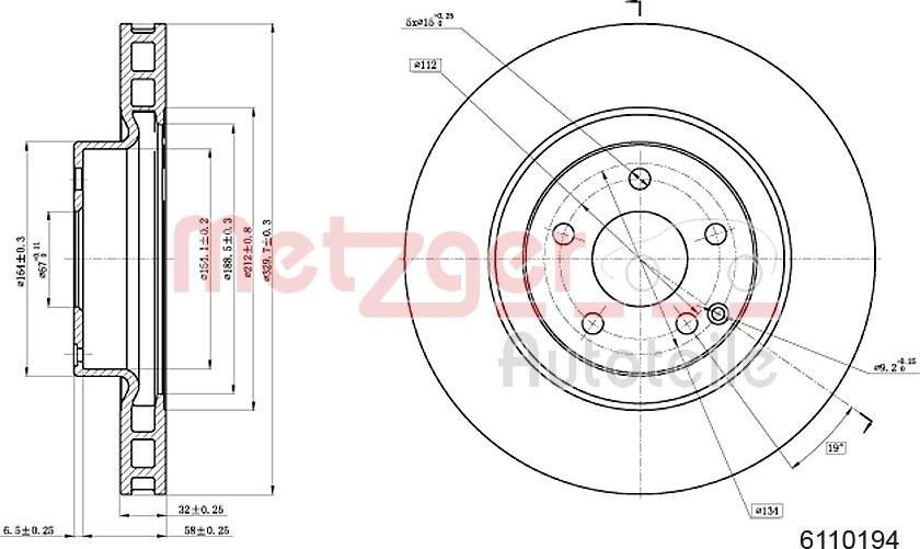 Metzger 6110194 - Kočioni disk www.molydon.hr