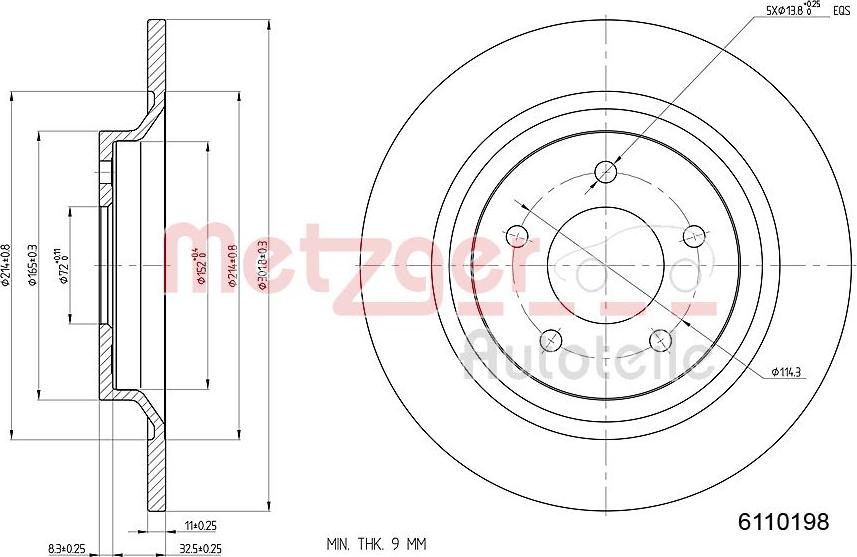 Metzger 6110198 - Kočioni disk www.molydon.hr